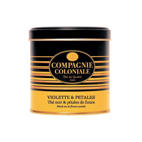 Thé Violette & pétales en boite métal Luxe Compagnie Coloniale